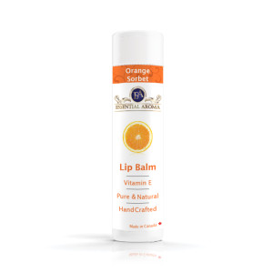 Orange Sobet Lip Balm - Bottle label