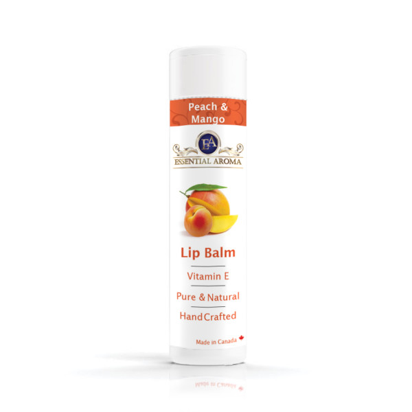 Peach Mango Lip Balm – Bottle label