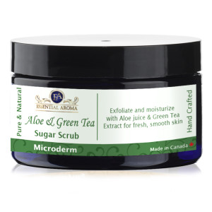 Aloe Green Tea Sugar Scrub Bottle Label