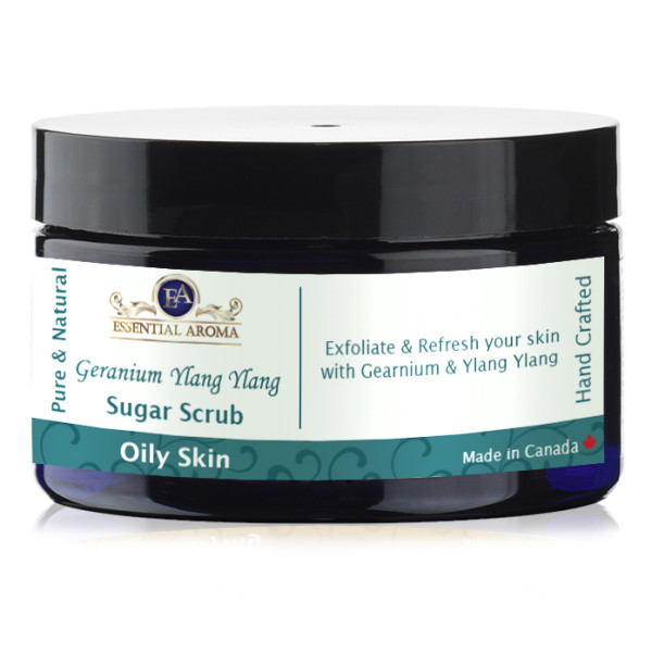 Geranium Ylang Ylang Sugar Scrub Bottle Label