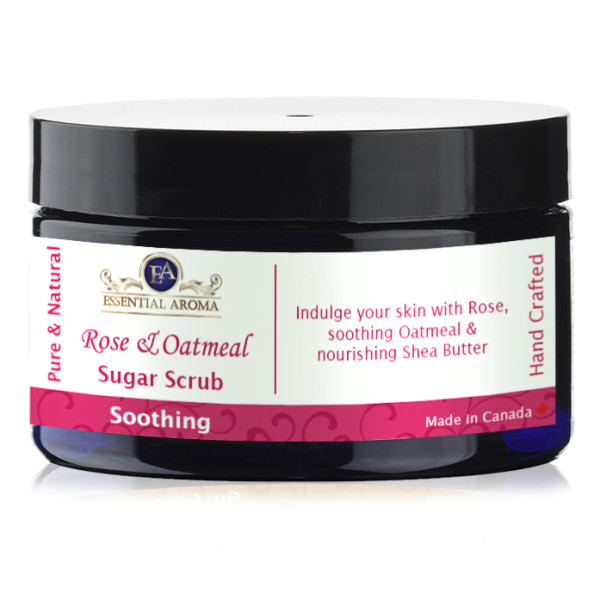 Rose Oatmeal Sugar Scrub Bottle Label