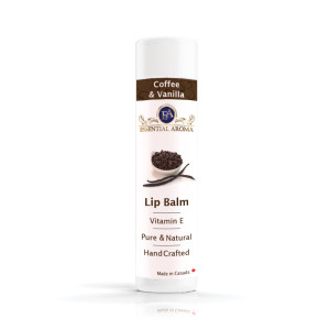 Coffee Vanilla Lip Balm - Bottle label