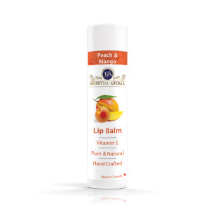 Peach Mango Lip Balm - Bottle label
